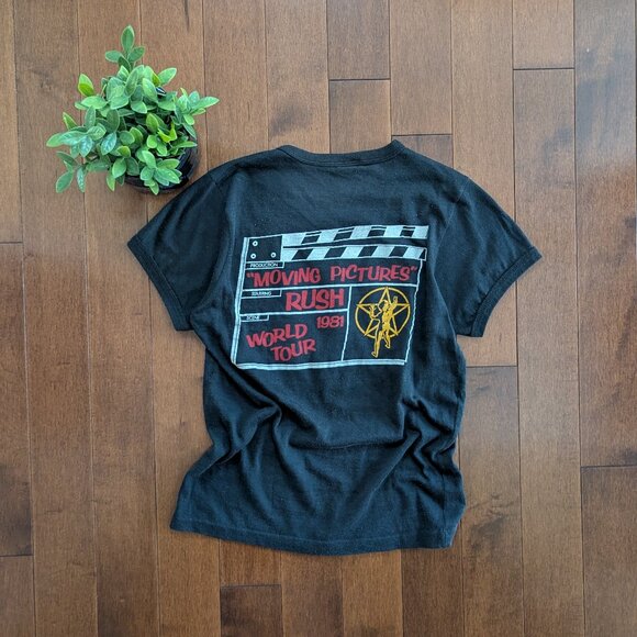 RUSH MOVING PICTURES 1981 VINTAGE TOUR TSHIRT - Picture 2 of 5